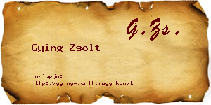Gying Zsolt névjegykártya